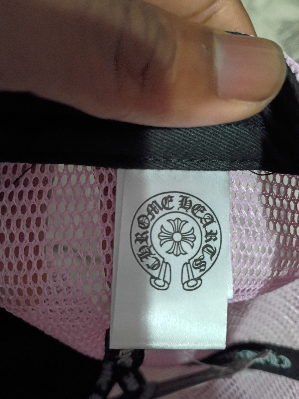 Chrome Hearts Pink Mesh Athletic Shorts with Logo Tag